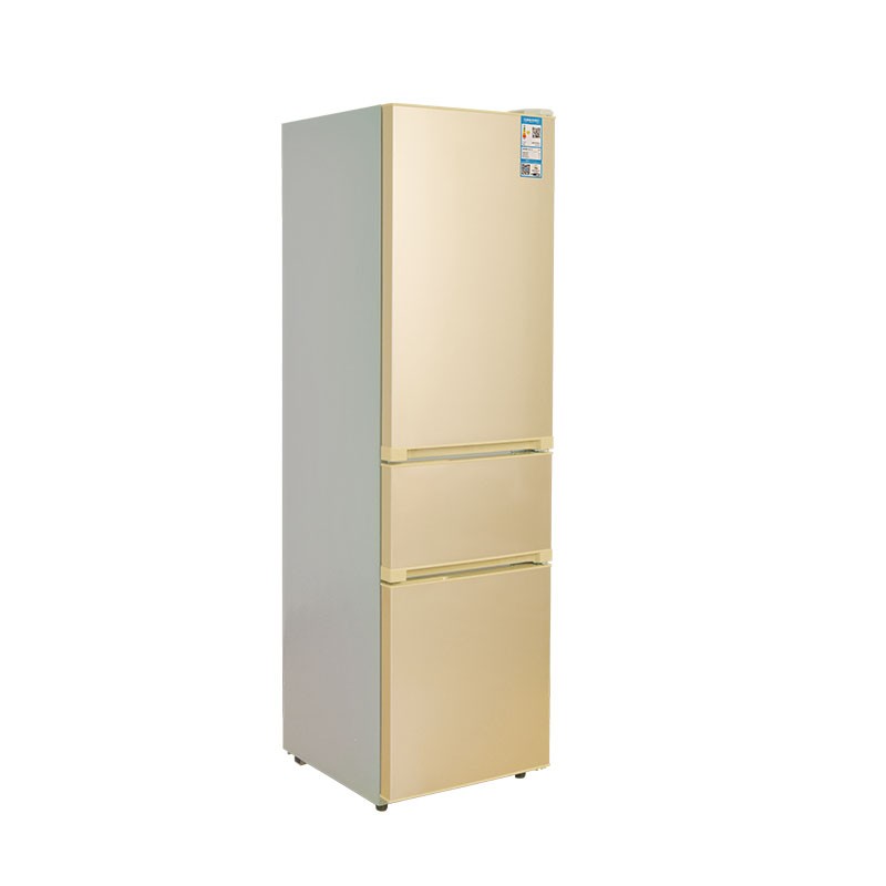 康佳208L三门冰箱家用租房小型电冰箱直冷节能保鲜BCD-208D3GX